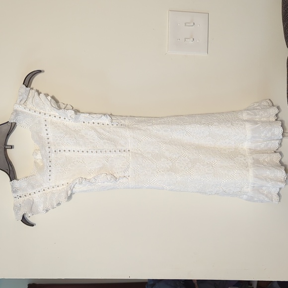 SHEIN Dresses & Skirts - SHEIN lace white dress size small
